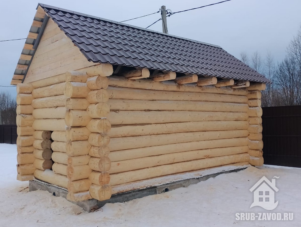Сруб бани 3х5 Сруб бани с террасой